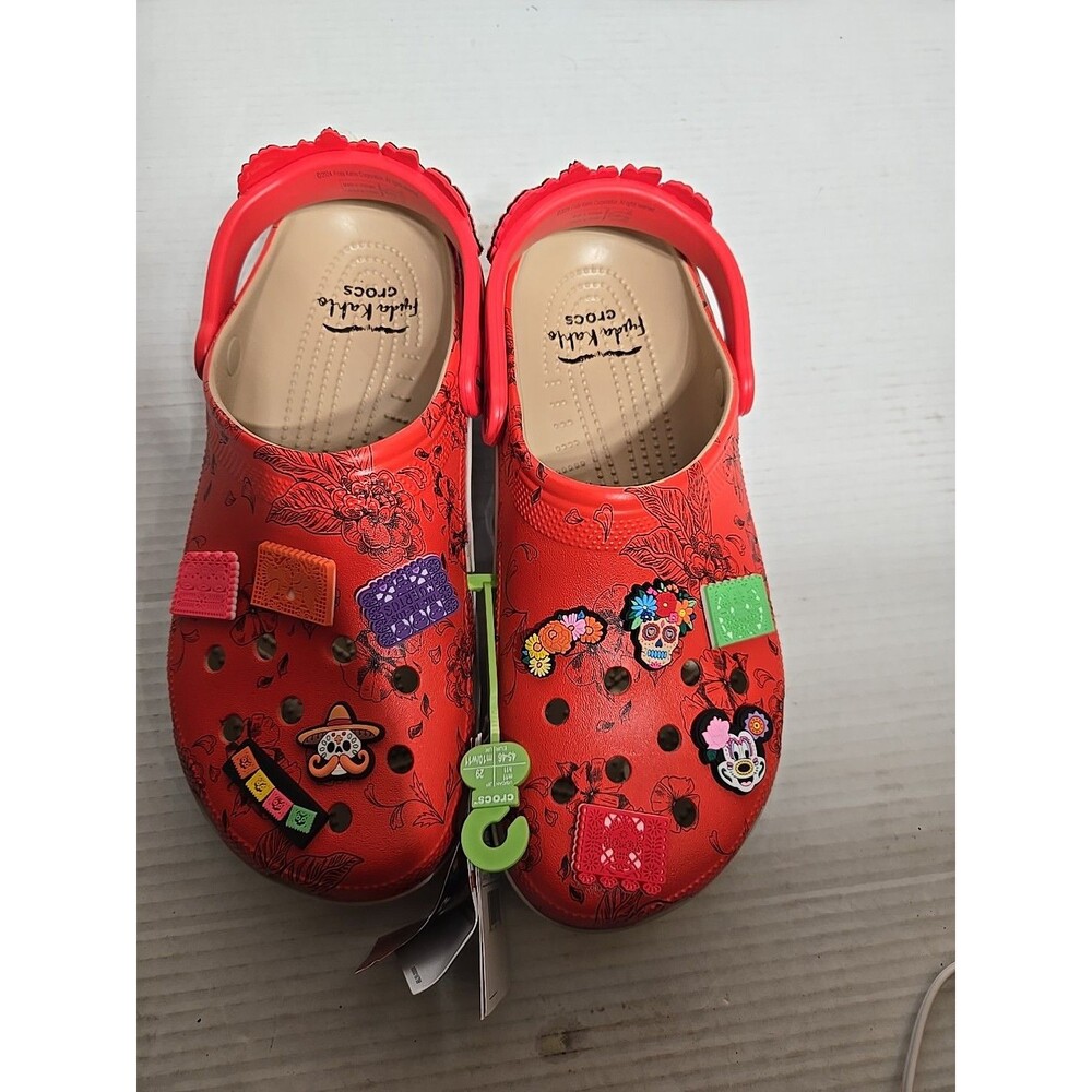 Crocs Frida Kahlo Classic Clog Slip On  Mens Size 11 New No Box  Customized.